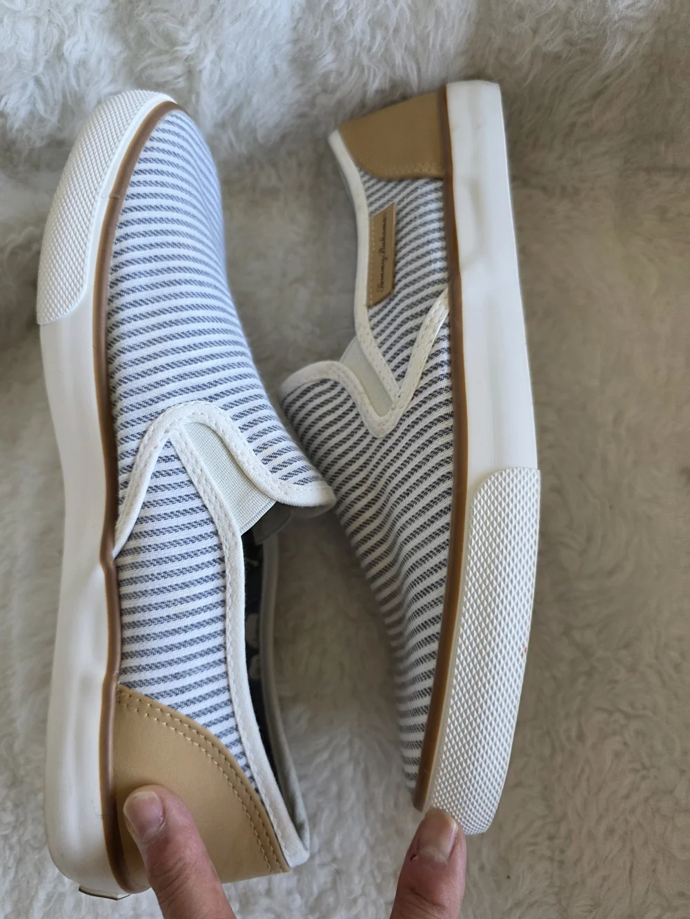 Tommy Bahama Men's Blue Stripe Slip-On Sneaker